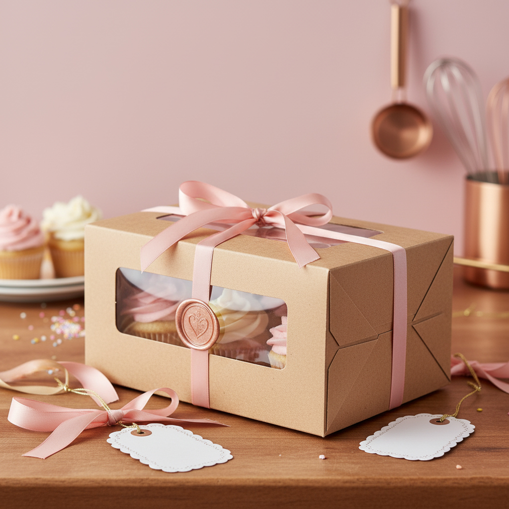 Cupcake Personalizzati 3 cupcake box regalo